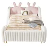 Letto per bambini imbottito Merax 140x200 cm con spondine a Anteprima dell’immagine prodotto 4
