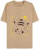 Pokémon - Beige Pikachu Line-art Men's Short Sleeved Produktbild-Vorschau 1
