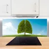 Küchenrückwand aus Glas 125x50cm Spritzschutz Gras Baum Produktbild-Vorschau 3