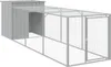 vidaXL Klec pro kuřata s výběhem světle šedá 110x405x110 cm Náhled obrázku produktu 1
