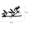 Wallity, Kuşlar- PYT1104, Schwarz, Handtuchhalter & -haken, Produktbild-Vorschau 5