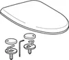 Geberit Mango WC-Sitz, weiß Scharniere verchromt Produktbild-Vorschau 4