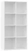 vidaXL Regál/priestor na knihy biely 66×30×130 cm Náhľad obrázku produktu 1