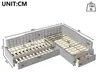 Letto imbottito MODFU 90x200, modello ad angolo a forma di Anteprima dell’immagine prodotto 7