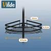 Vilde | Sprchová vanička - kovová - 3 úrovne - čierna - Náhľad obrázku produktu 7