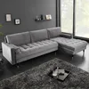 riess-ambiente Elegantes Ecksofa COZY VELVET 260cm grau Produktbild-Vorschau 1