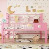 MODFU Kinderbett 90x200 Niedriges Hochbett mit Produktbild-Vorschau 2