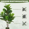HOMCOM Künstliche Geigen-Feigenbaum 110cm Kunstpflanze, Produktbild-Vorschau 6