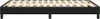 A black fabric bed frame with wooden slats inside, shown from a side angle against a white background. Produktbild-Vorschau