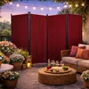 Paravent 4 Teilig 165 x 220 cm Rubinrot - Garten & Balkon Produktbild-Vorschau 8