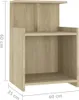 vidaXL Nachttische 2 Stk. Sonoma-Eiche 40x35x60 cm Produktbild-Vorschau 7