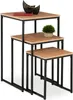 Set di 3 tavolini Relaxdays, impilabili, design Anteprima dell’immagine prodotto 1