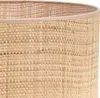 A close-up view of a woven rattan lampshade. Produktbild-Vorschau