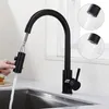 Wasserhahn Küche Schwarz Hochdruck Küchenarmatur Ausziehbar Produktbild-Vorschau 1