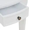 vidaXL Konzolový stolík so zásuvkou Half Round White Náhľad obrázku produktu 2