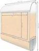 banjado Design Briefkasten Stahl silber mit Zeitungsfach Produktbild-Vorschau 2