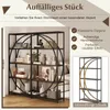 A collage showing a bookshelf with decorative items and a smaller image of a similar bookshelf with a crescent moon design. Voir les images du produit