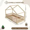 Crazy Pine Hausbett 140x200 cm – Kinderbett aus Naturholz – Produktbild-Vorschau 2
