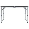 Campingtisch Klappbar Grau Aluminium 120x60 cm Produktbild-Vorschau 3