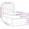 vidaXL Boxspringbett mit Matratze Taupe 90x190 cm Stoff Produktbild-Vorschau 6
