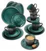 18-częściowy serwis kawowy Reactive Glaze Green kamionkowy Podgląd zdjęcia produktu 1
