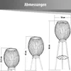 LED Solar Stehlampe Stehleuchte Tischlampe mit warmweißem Produktbild-Vorschau 2