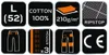 A collage of icons representing product features. Produktbild-Vorschau