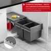 Collecteur de déchets Hailo 3641521 Raumspar-Tandem 2x 18 Voir les images du produit 12