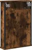 The back of a wooden cabinet with metal hinges visible at the top. Náhled obrázku produktu