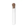 A clear, studio shot of a glass test tube with a cork stopper, isolated on a white background. Produktbild-Vorschau