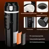 Collage of images showing a car electric kettle and its features. Produktbild-Vorschau