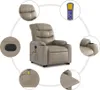 Design Massagesessel mit Aufstehhilfe Cappuccino-Braun Produktbild-Vorschau 7