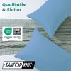 Jersey Kissenbezug 2er Set 40x80 cm 100% Baumwolle Eisblau Produktbild-Vorschau 3