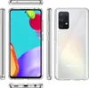 Multiple views of a clear phone case and screen protector set for a Samsung Galaxy A14. Podgląd zdjęcia produktu