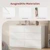 WOLTU Kommode weiß, mit 6 Schubladen, Moderner Produktbild-Vorschau 8