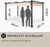 Blumfeldt Pergola Aluminium 3x4m, Pergola Terrasse, Voir les images du produit 4