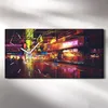 Leinwand Uhr Küche Wohnzimmer Bild 60x30 Stadt Straße Produktbild-Vorschau 2