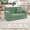 Kindersofa aus Schaumstoff Grün, ausklappbar und bequem, Produktbild-Vorschau 3