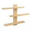 A light wood-colored, three-tiered wall shelf unit against a white background. Produktbild-Vorschau
