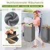 XMTECH Wäschekorb, 2 Fächer 36L Wäschesammler,Wäschekorb Produktbild-Vorschau 5