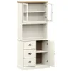 vidaXL Highboard VIGO Weiß 78x40x175 cm Massivholz Kiefer Produktbild-Vorschau 4