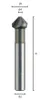 Alpen HSS Kegelsenker 90èƒÂ€Âš°ƒÂƒÃ†Â’Â¸ 12,4, 16,5, 20,5 Produktbild-Vorschau 7