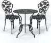 vidaXL 3-dielna súprava Bistro Cast Aluminium Black Náhľad obrázku produktu 1