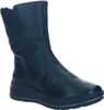 A black leather boot is shown against a white background. Podgląd zdjęcia produktu