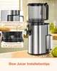 AIORBER Slow Juicer Odšťavňovač 130mm vstupní otvor, 99,6% Náhled obrázku produktu 7