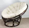 Rattan Papasan Sessel inkl. hochwertigen Polster, D 115 cm, Produktbild-Vorschau 2