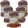 5 x ALIZE Burcum Batik 4341 mit Label Produktbild-Vorschau 1