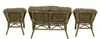 Three pieces of rattan furniture, viewed from the back, on a white background. Produktbild-Vorschau