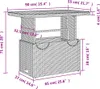 vidaXL Gartentisch Schwarz 90x55x71 cm Poly Rattan und Produktbild-Vorschau 7