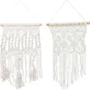 Tentures murales en macramé Relaxdays, lot de 2, faites Voir les images du produit 1
